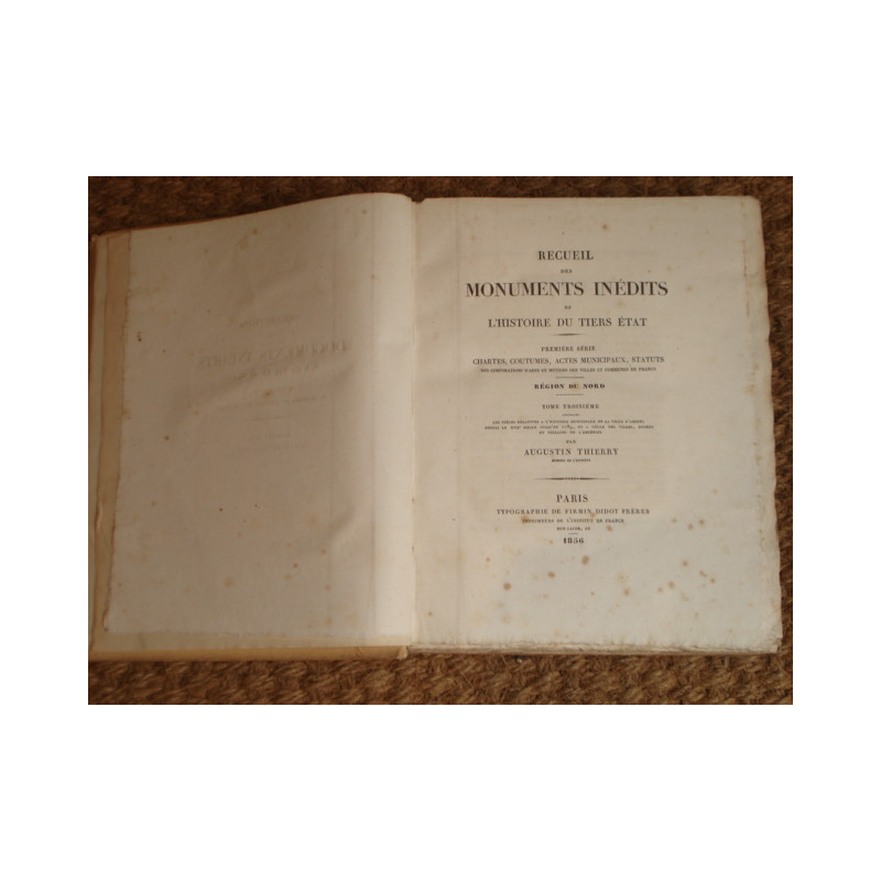 Recueil des Monuments inédits de l'Histoire du Tiers-Etat (Tome III)