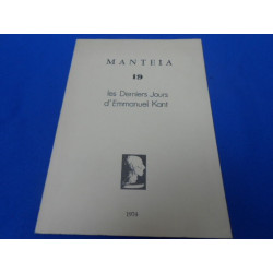 MANTEIA 19. Les derniers jours d'Emmanuel Kant