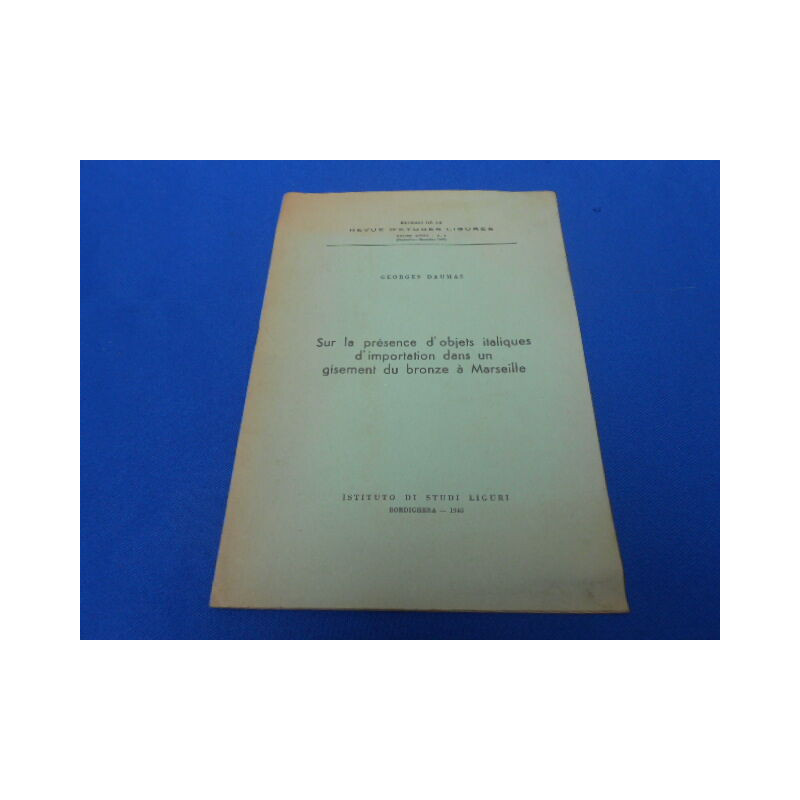 Sur la présence d'objets italiques d'importation dans un gisement...