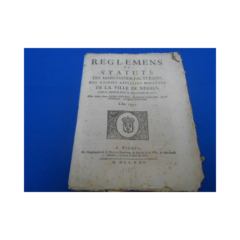 Reglemens et Statuts des Marchands Facturiers des etoffes...