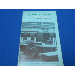 Traduction automatique et linguistique appliquée - choix de...
