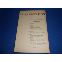 Revue : L'Interprétation Vol. 2 N°4
