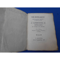 LES MORLAQUES. Roman Historique Descriptif et Poëtique en Prose. A...