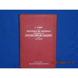 Résistance des Matériaux appliquée à la construction des Machines....