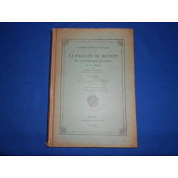 La Faculté de Décret de l'Université de Paris . TOME III